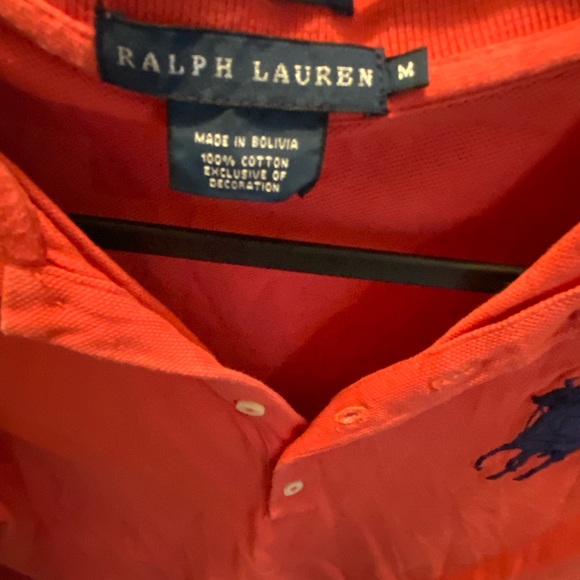 Ralph Lauren long sleeves tshirt Orange/Coral red color - Picture 2 of 4
